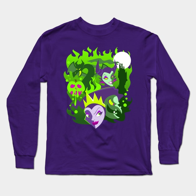 Neon Villains Long Sleeve T-Shirt by DarkSemanyk